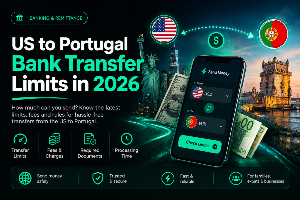 US to Portugal Bank Transfer Limits