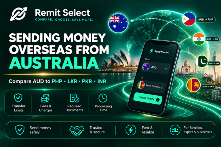 sending money overseas from Australia. aud to php , aud to lkr , aud to pkr , aud to inr.